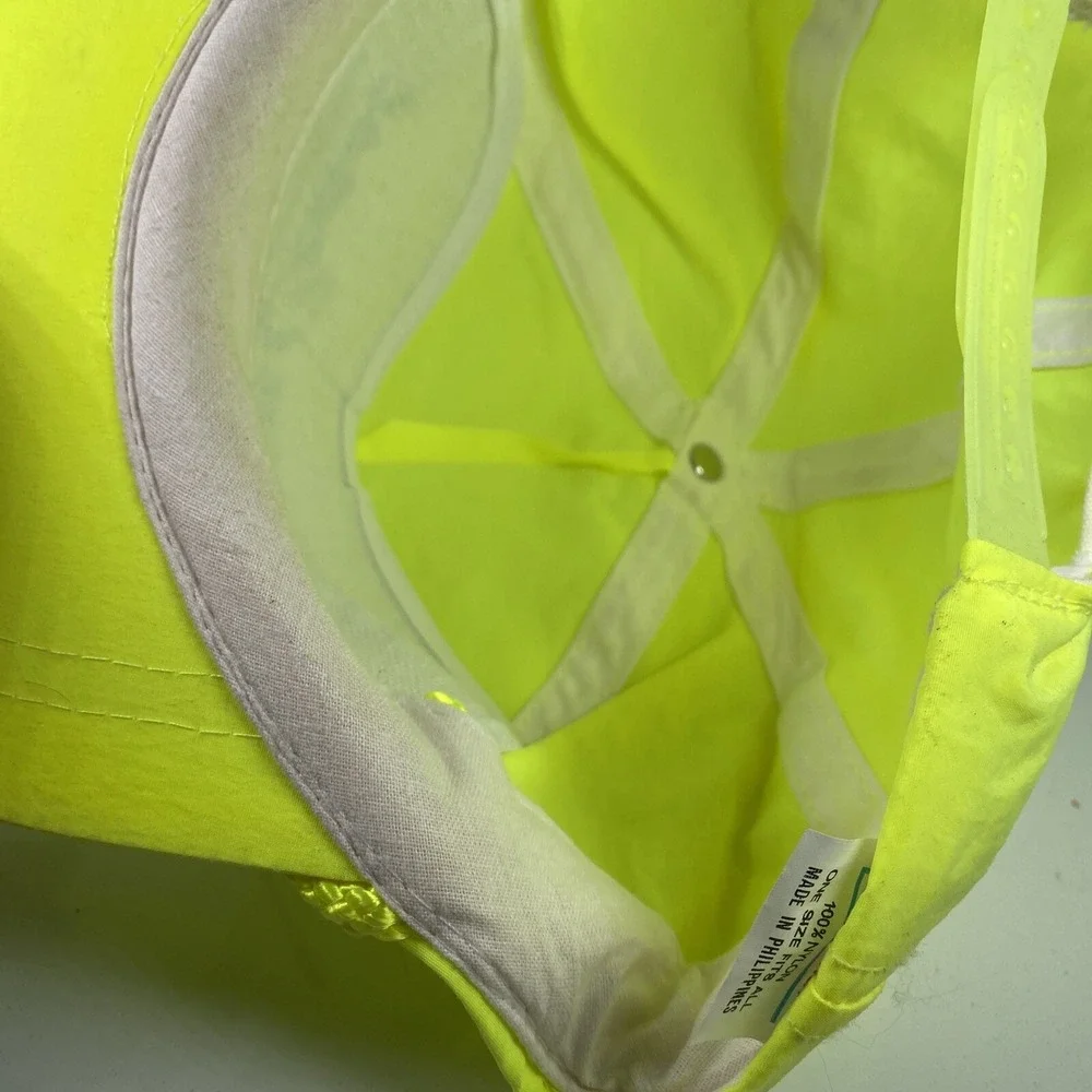 Vtg OREGON COAST Neon Nylon‎ Baseball Cap Snapback Rope Embroidery Spring Break